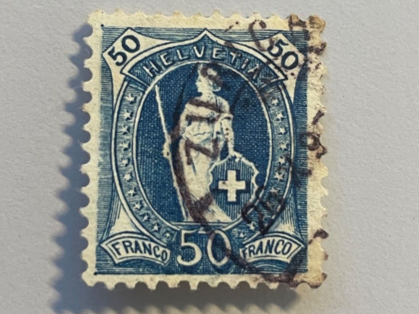 Alle Briefmarken: Stehende Helvetia ZNr. 70C, gestempelt – Gebraucht aus Küssnacht am Rigi von POSTOMASTER