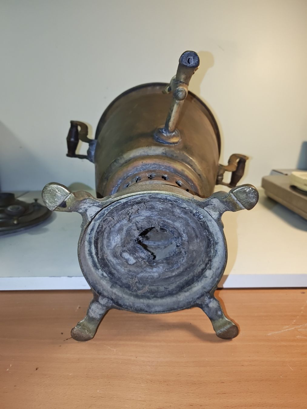 Töpfe: Samowar, antik, aus Messing - Einzigartiges Schmuck.(nov471) – Gebraucht aus Künten von Schnaepplihuus 6