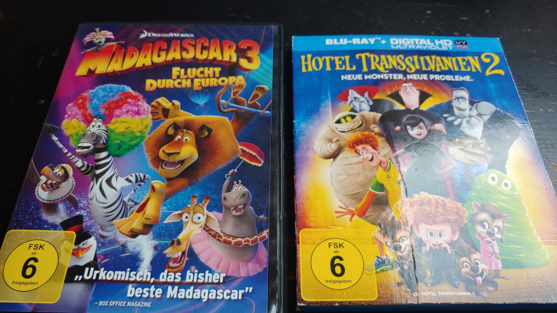 Alle DVDs: DVD Madagascar 3 & Hotel Transsilvanien 2 – Gebraucht aus Weisslingen von nizanra
