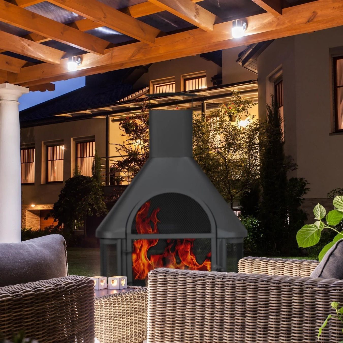 Cheminée: Gartenkamin Terrassenofen mit Grill Kamingrill – Neu und originalverpackt aus Wallenwil von toesstal-vertrieb 2