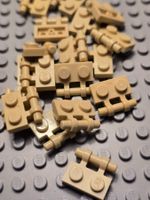Lego 25 x Platte 1×2 mit Griff (2540) tan