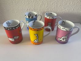 Tassen-Set “Animal” 5-teilig 2,5 dl