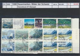 1998 Dauermarken "Bilder der Schweiz", Viererblock, ET