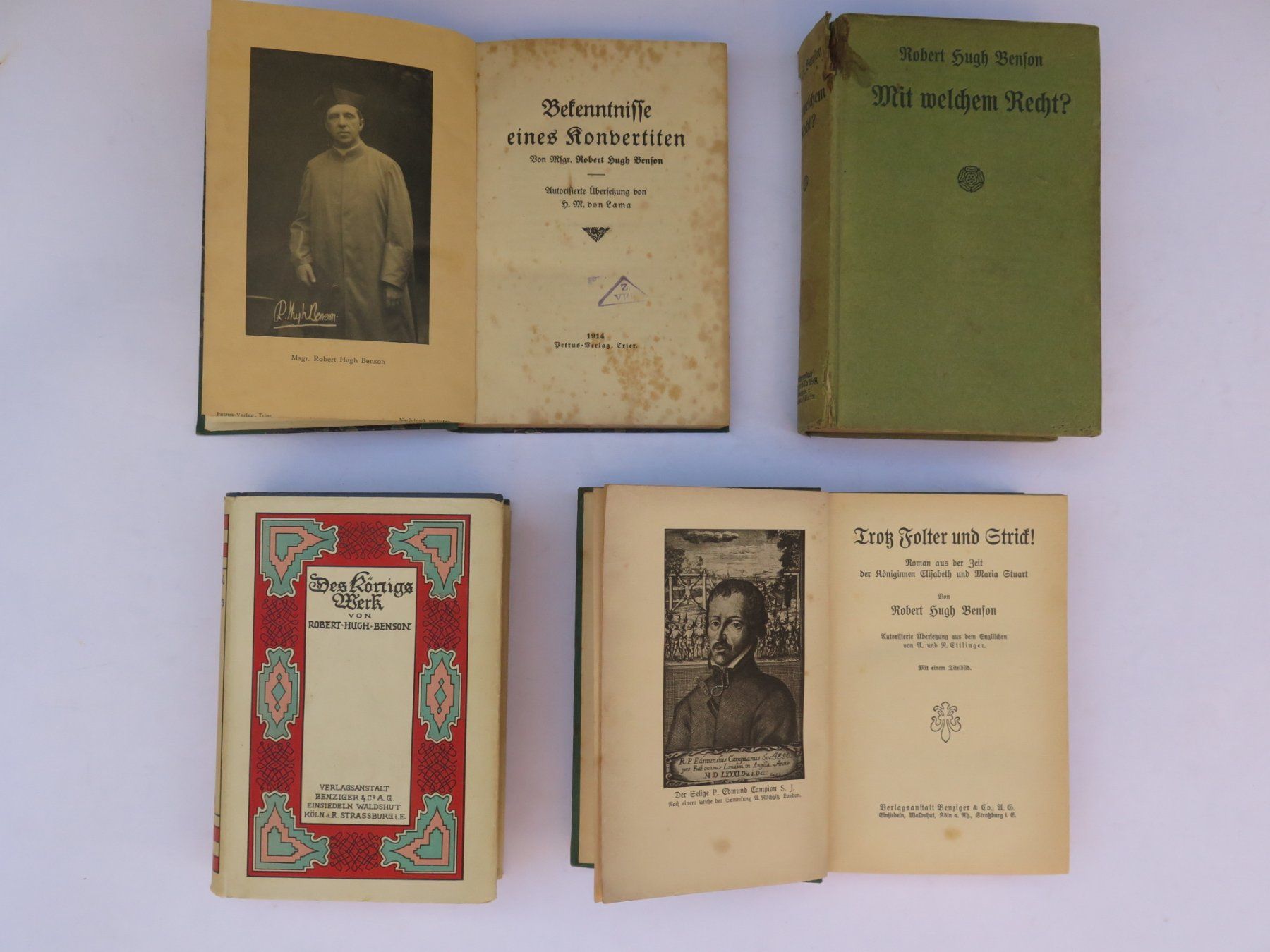 Libri: Robert Hugh Benson - 4 Bücher  - Romane - 1904 - 1914 – Usato da Zwingen venduto da Tigertimmi