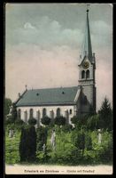 AK Erlenbach, Kirche mit Friedhof