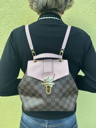 Louis Vuitton Rucksack Clapton Rose Ballerine Damier Ebène