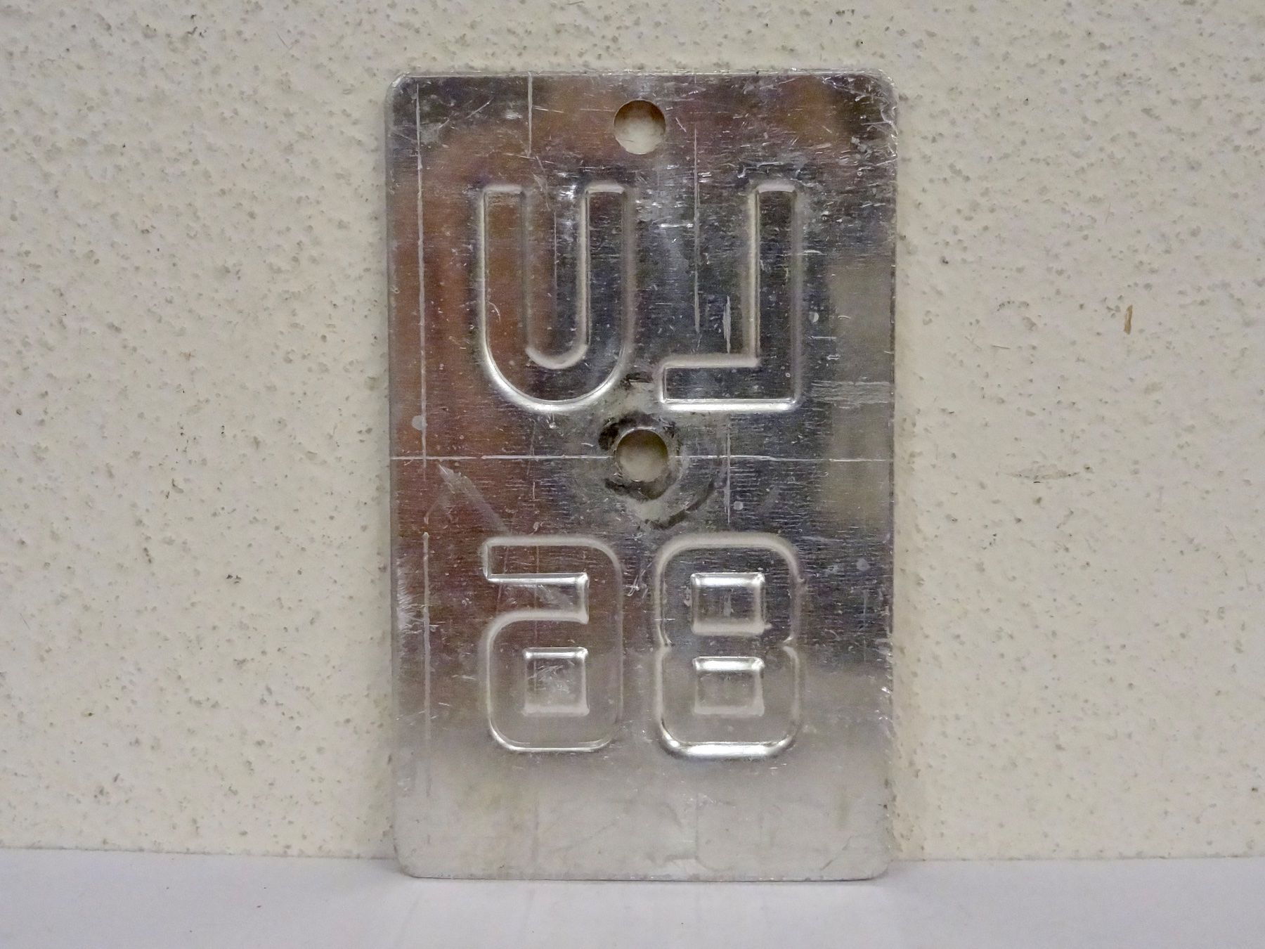 Insegne: LU 86 VELONUMMER - FAHRRADSCHILD – Usato da Kerzers venduto da zimmergruen 1