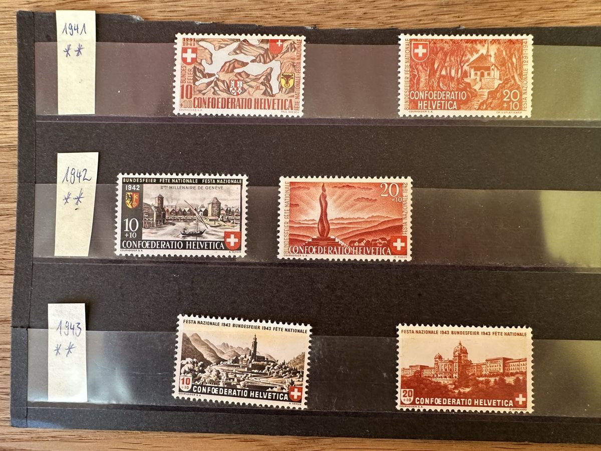Tutti i francobolli: Pro Patria - 1941 - 1943 ** – Usato da Schmitten / FR venduto da Samsara169