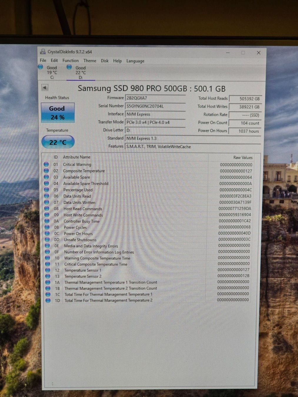 Samsung Harddisks: Samsung 980 PRO SSD 500 gb – Gebraucht aus Pregassona von mos_c5r7 1