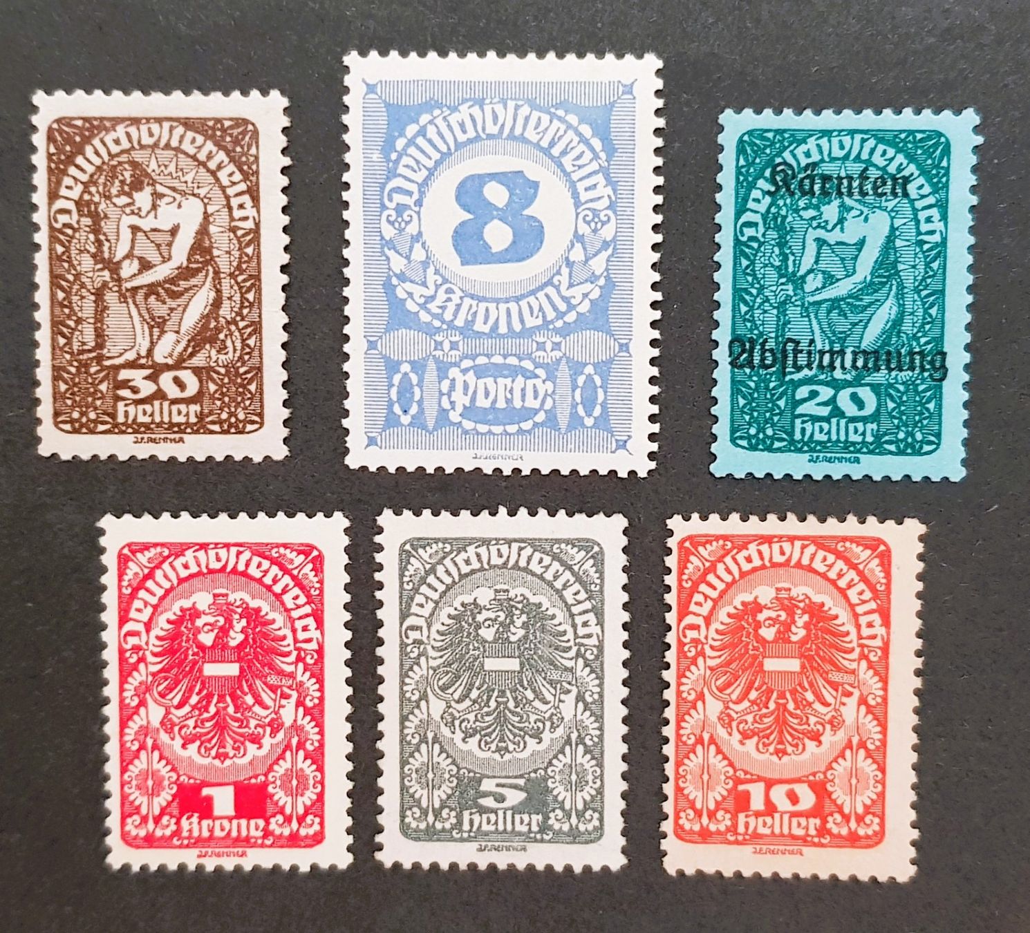 Tutti i francobolli: Deutschösterreich 1919/1920 aus Serie Posthörner – Usato da Winterthur venduto da Saba1972