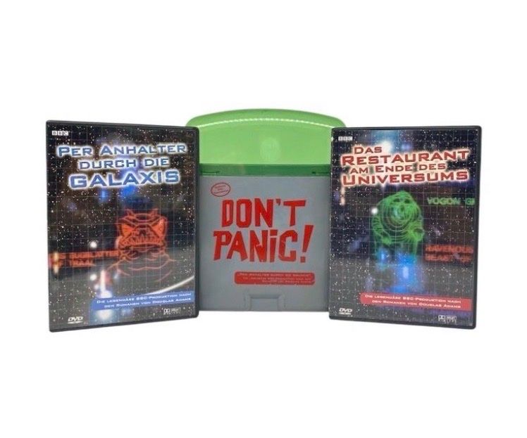 Tutti i DVDs: Per Anhalter durch die Galaxis don't Panic Limited DVD – Usato da Teufenthal AG venduto da Retro-Stash-Shop 2