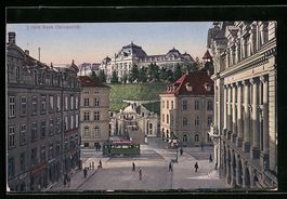 AK Bern, Universität mit Strassenbahn
