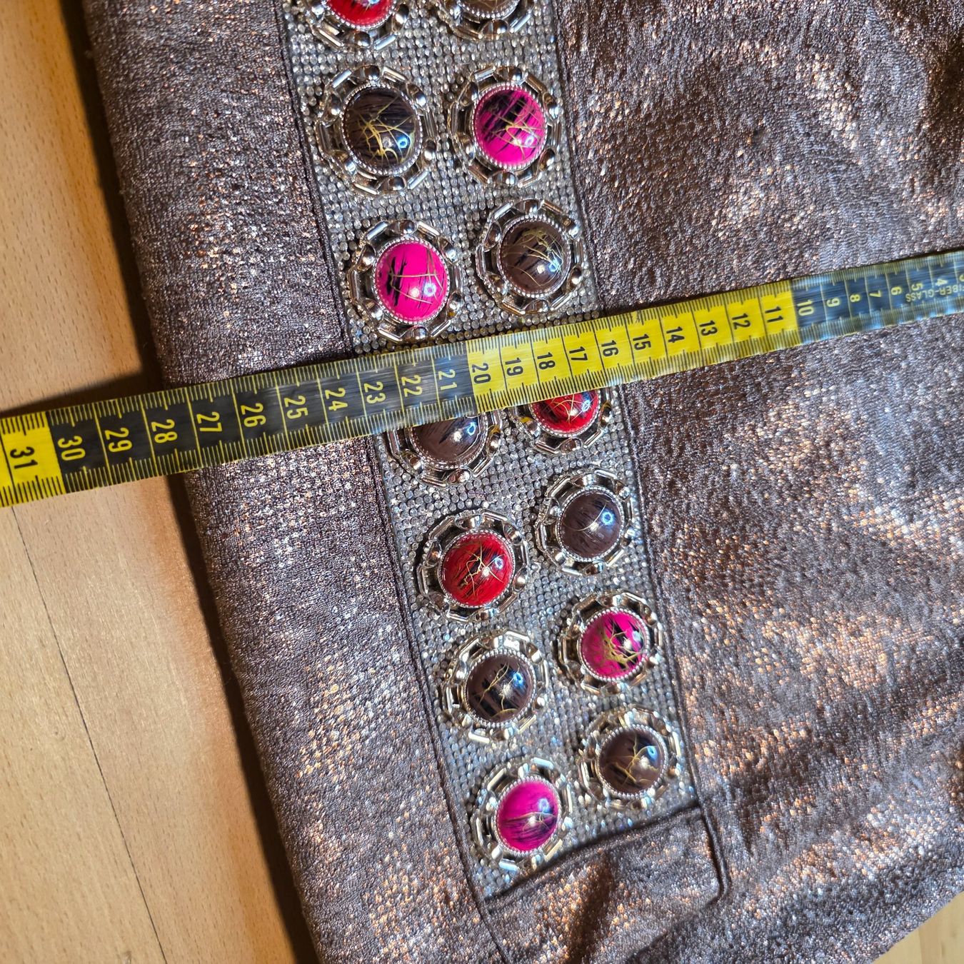 Borse da donna: Bronzefarbene Tasche mit Schmuckdetails – Usato da Wald ZH venduto da CapLux 5