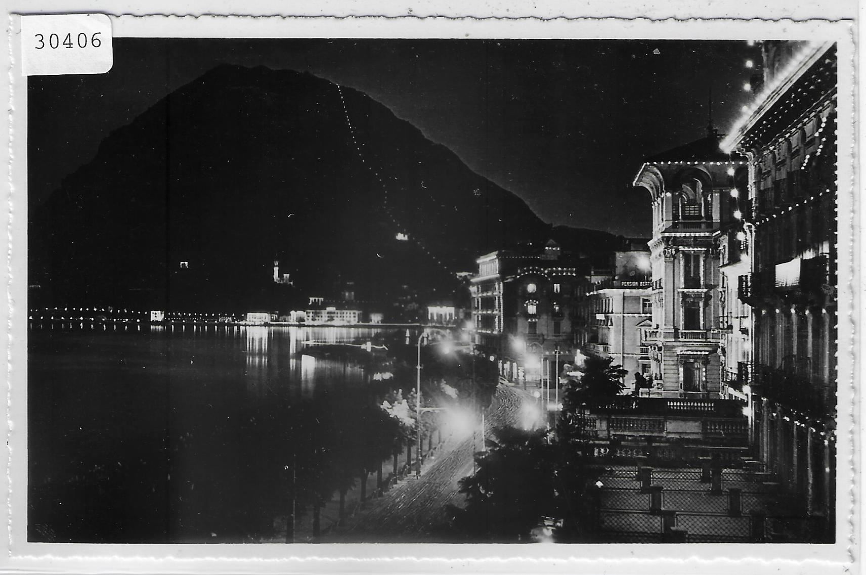 Cartoline postali: Lugano e Monte S. Salvatore di notte – Usato da Ettingen venduto da Kartenplanet