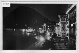 Lugano e Monte S. Salvatore di notte