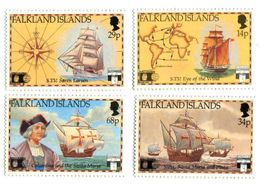 Briefmarken Schiffe. Kolumbus. Falklandinseln