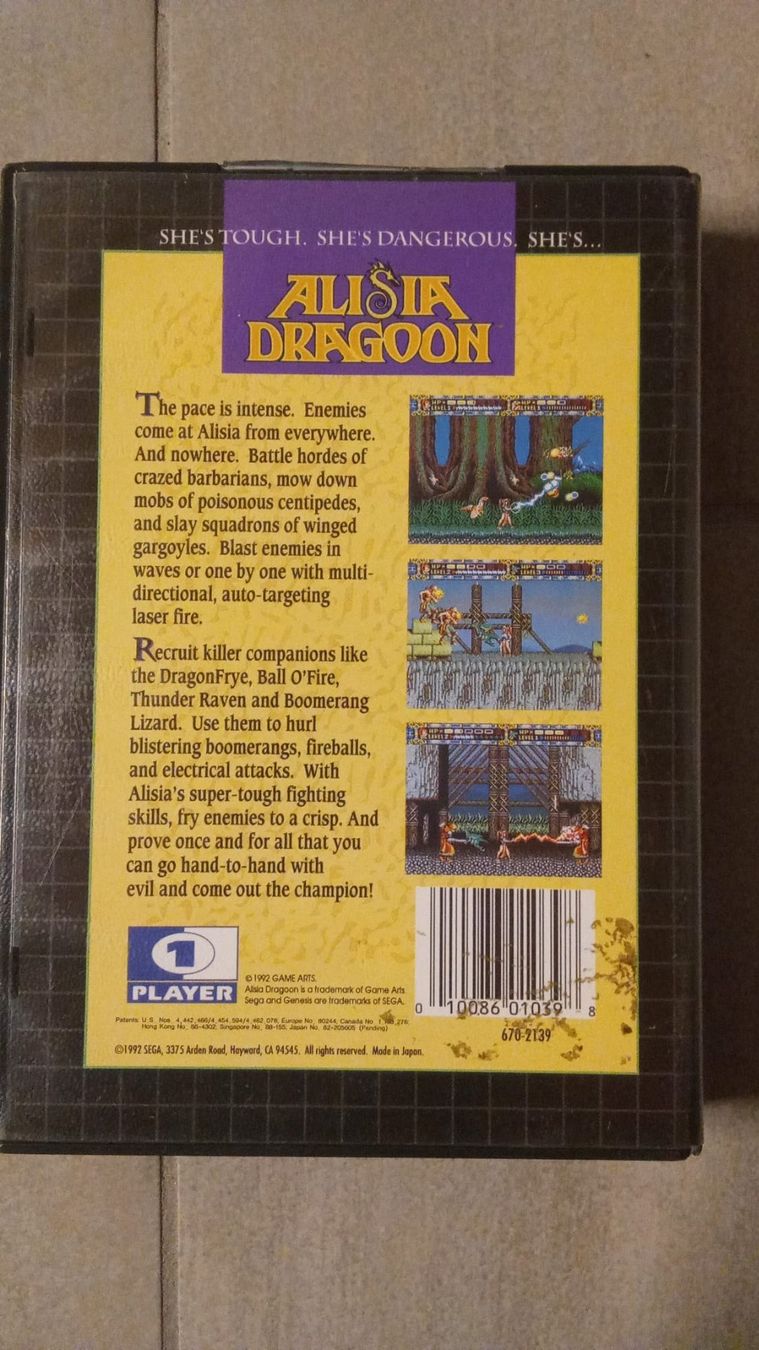 Giochi: Alisia Dragoon Mega Drive / Genesis (CIB) – Usato da leytron venduto da willowlepetit 1