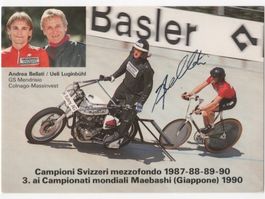 Autogrammkarte von Ex-Radrennfahrer Andrea Bellati CH
