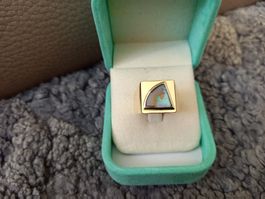 "Unikat" Sehr schöner Herrenring mit Boulder-Opal Yowatt