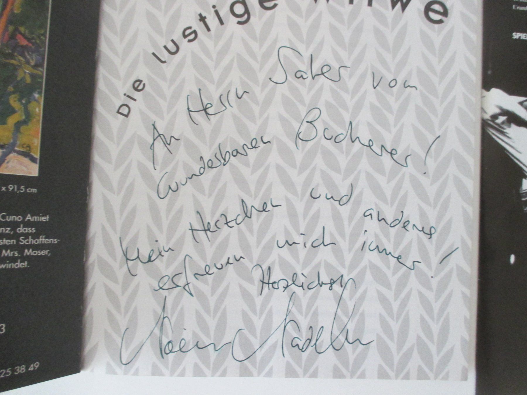 Autographes: Noëmi Nadelmann  Autogramm & Widmung  in Programmheft – D'occasion à Zürich par Daniel517 2