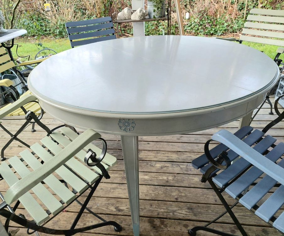 Tisch Esstisch Garten rund ausziehbar Shabby Chic Kaufen auf Ricardo