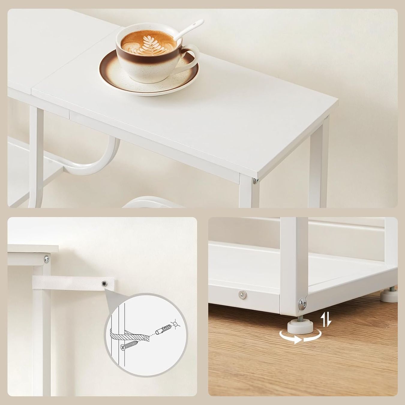 Tavoli: Eingangstisch mit 5 Ebenen, Konsolentisch schmal, weiss – Nuovo e nell'imballaggio originale da Affoltern am Albis venduto da scrapbooking 5
