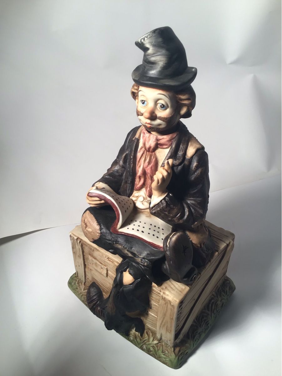 Statuette: Lesender Clochard mit musik – Usato da schönenbuch venduto da Josefus 2