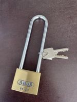 ABUS Vorhängeschloss mit langem Bügel 2 Schlüssel