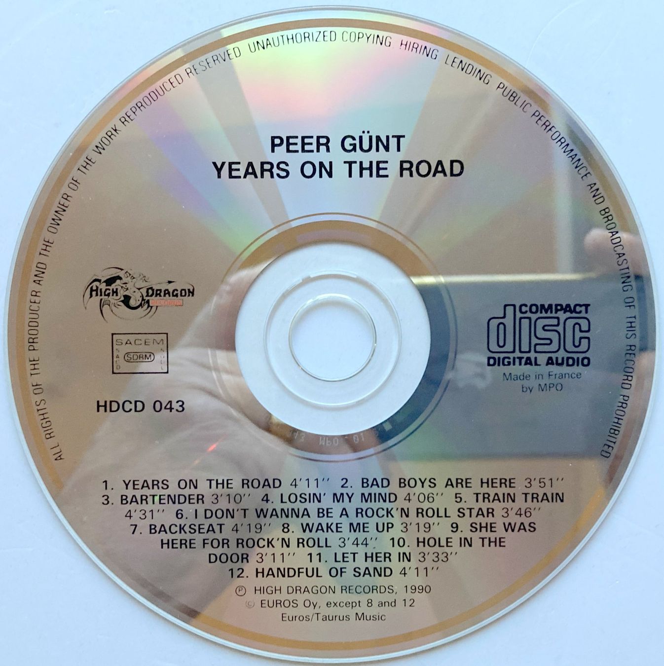 CDs: PEER GUNT - YEARS ON THE ROAD – Gebraucht aus Bottens von hotter-than-hell 2