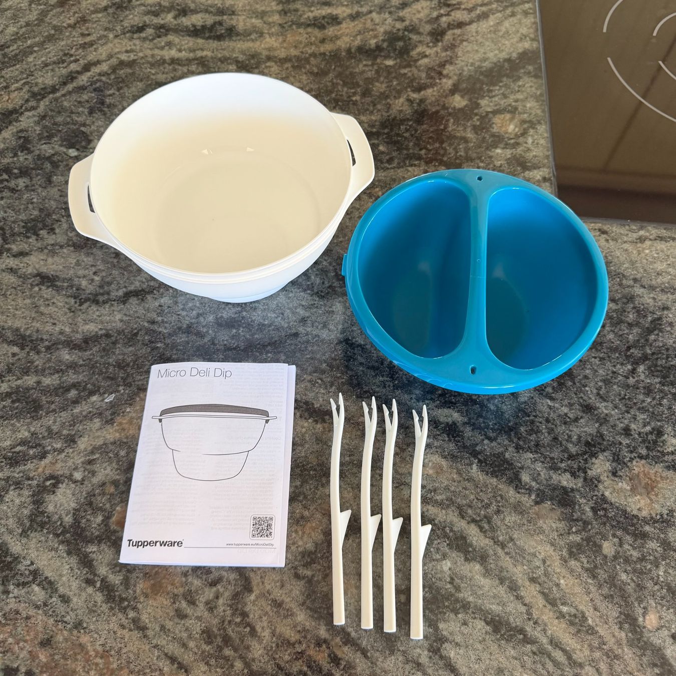 Tupperware Behälter & Ähnliches: Tupperware Micro Deli Dip Set weiss/blau mit Anleitung neu – Neu (gemäss Beschreibung) aus Walde AG von Flumsi66 1