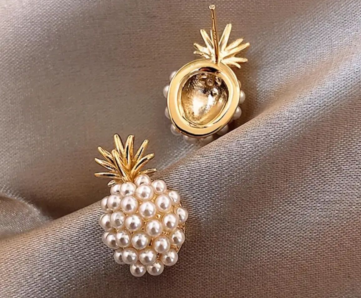 Ohrringe & -stecker: Sommerliche Ananas Ohrringe mit Perlen – Neu und originalverpackt aus Gams von Mariawicca 2