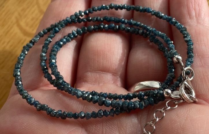 Ketten: Halskette mit blauen Rohdiamanten – Neu und originalverpackt aus Matten b. Interlaken von kero71 3
