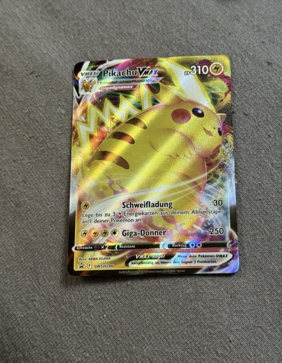 Cartoline: Pokémon - Pikachu Vmax - SWSH286 - Holo -  – Usato da Münchenstein venduto da DuellAkademie