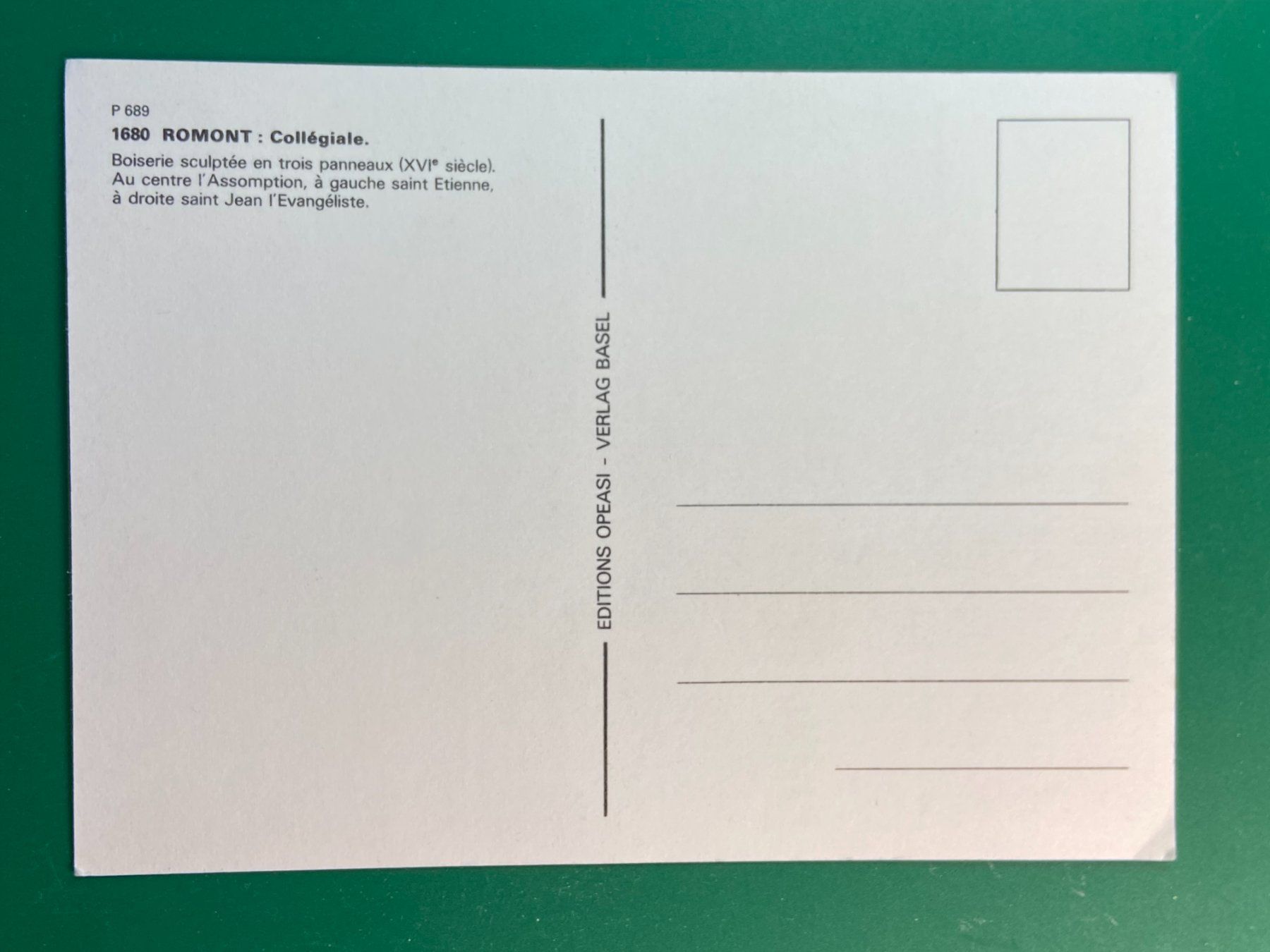 Cartoline postali: Romont - collégiale – Usato da Steg VS venduto da danwer74 1