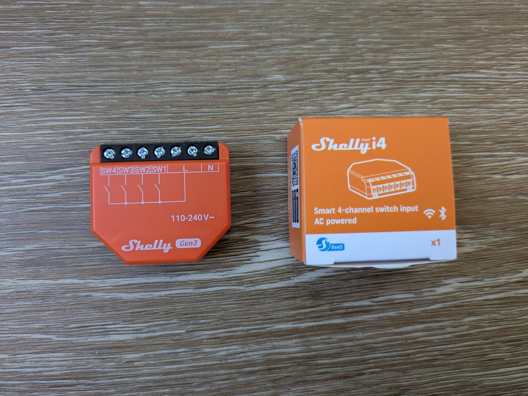 Shelly Schalter: Shelly i4 Gen3 WLAN Bluetooth Eingangsmodul – Neu und originalverpackt aus Buchs LU von bs_hl7w