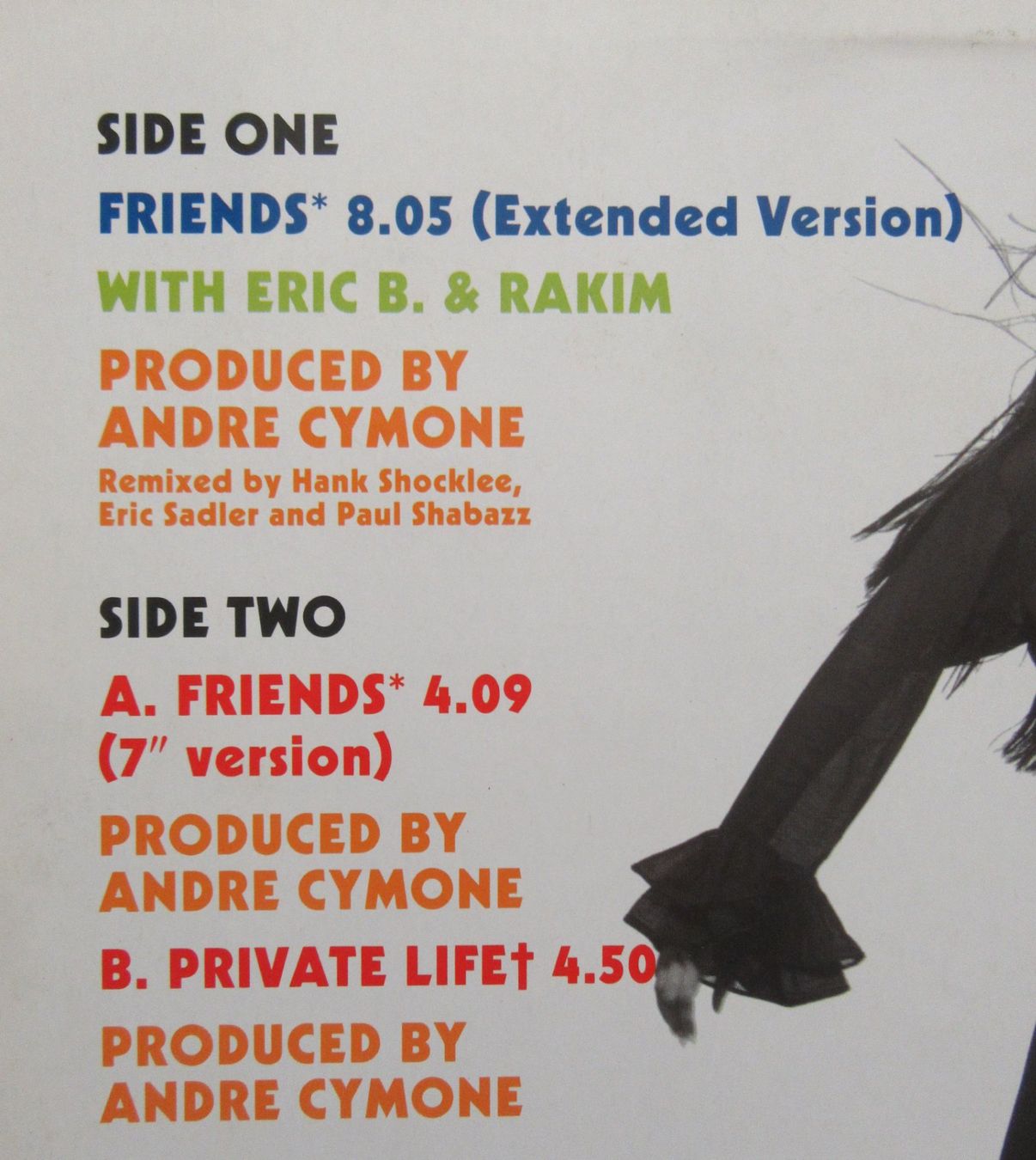 Schallplatten: Jody Watley with Eric B. & Rakim - Friends - LP – Gebraucht aus Auenstein von Padabimbim 2