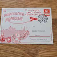 Luftpost Brief 1939 Bern Baden Kongres
