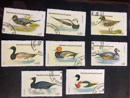 Äquatorial-Guinea 1978 Satz Briefmarken mit Enten gestempelt
