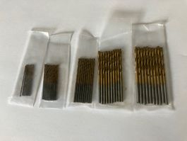 Metallbohrer HSS 1,0/ 1,5/ 2,0/ 2,5/ 3,0mm je 10 Stk. Titanb