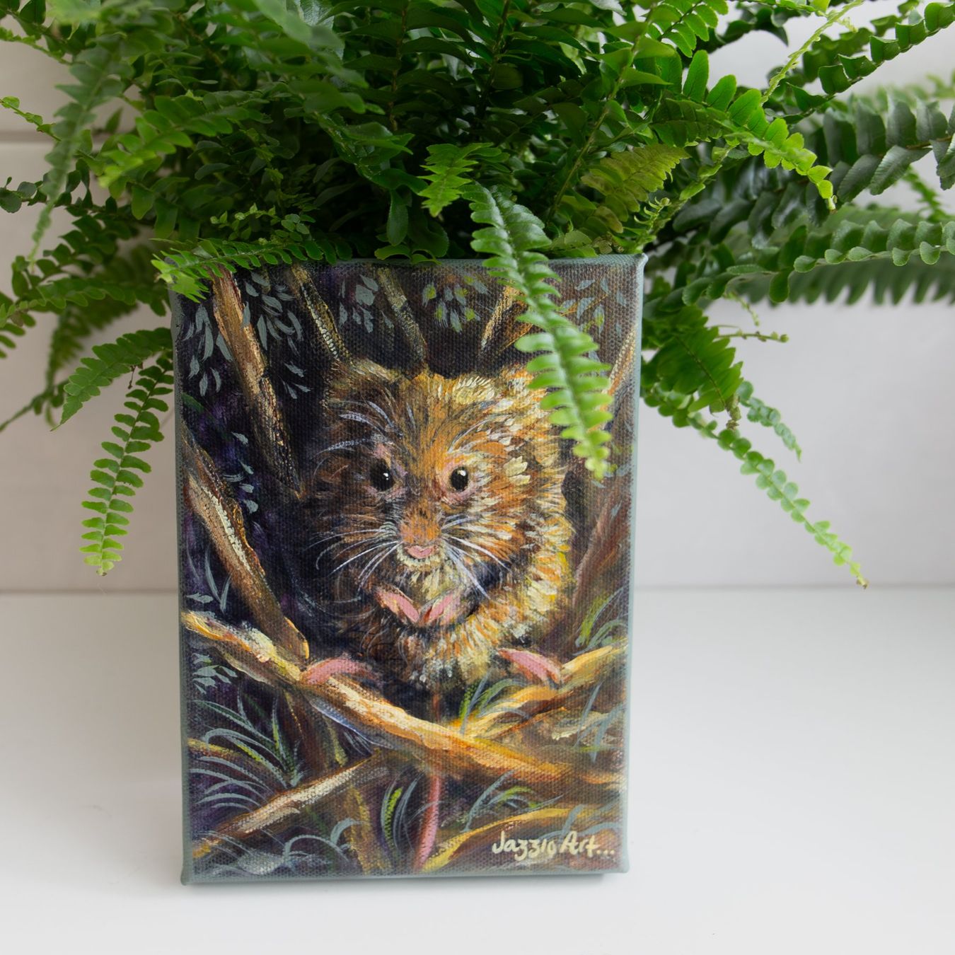 Dipinti: Erntemaus Wildlife Kunst - Original Acrylgemälde – Nuovo (secondo la descrizione) da Therwil venduto da Jazzio_Art 7