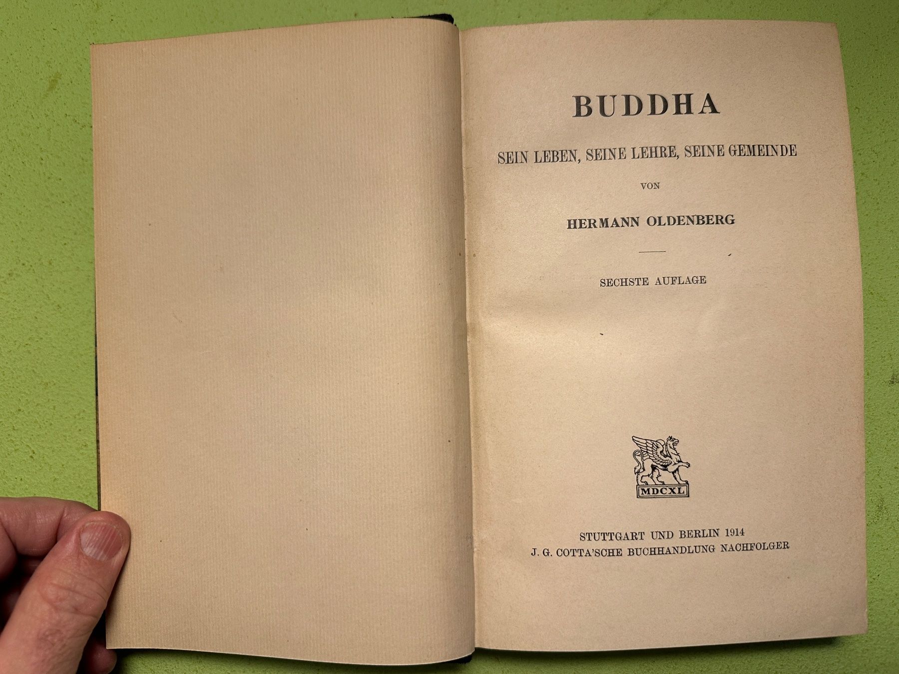Libri: Hermann Oldenberg: Buddha. Sein Leben, seine Lehre – Usato da Zürich venduto da allp 1