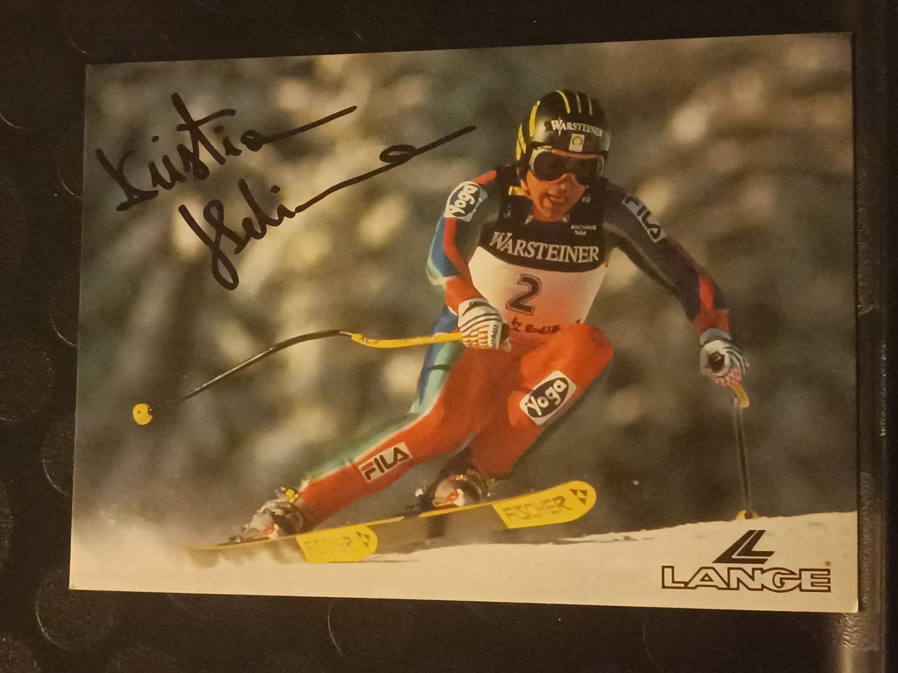 Autografi: Kristian Ghedina - handsigniert Autogrammk – Usato da Menziken venduto da Artographs