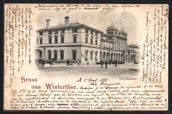 Cartes postales: AK Winterthur, Blick auf den Bahnhof – D'occasion à Berlin par bartko-reher