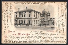AK Winterthur, Blick auf den Bahnhof
