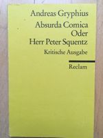 Andreas Gryphius: Absurda Comica - Reclam Ausgabe