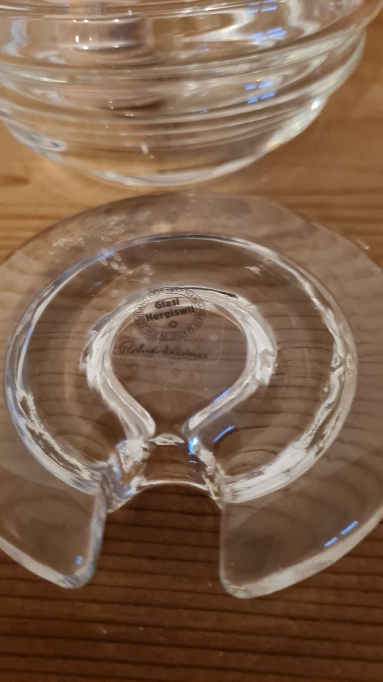 Glasi Hergiswil Bicchieri: Glasi Hergiswil Honigglas + Holzstab – Nuovo (secondo la descrizione) da Münsingen venduto da Cuci31 2