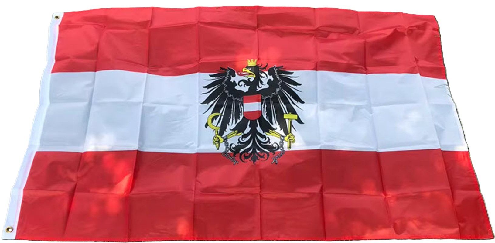 Bandiere: Fahne Österreich mit Adler – Nuovo e nell'imballaggio originale da Werdenberg venduto da EXA-Outdoor
