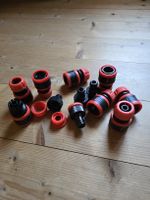 Gartenschlauch Verbinder Set Schwarz Rot Neu!