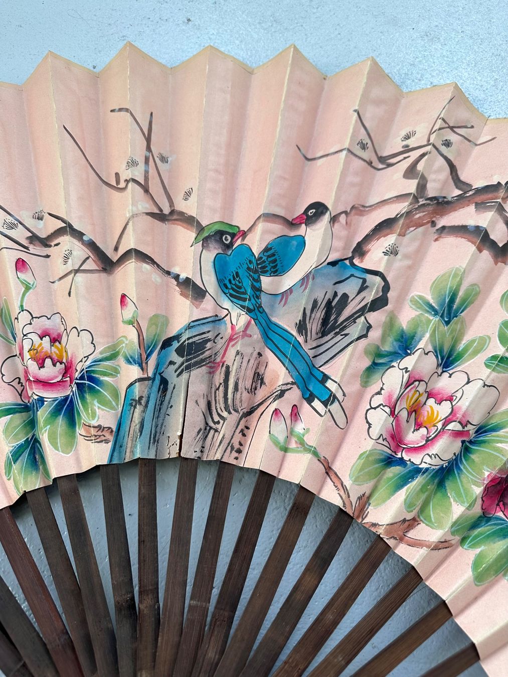Alle Dekorationen: Grosser Deko-Fächer mit Vogel-/ und Blumenmotiv – Gebraucht aus Bern von Fraeuleinhonig 2