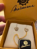 Neue Ohrringe aus 14kt Gelbgold, Zirkon